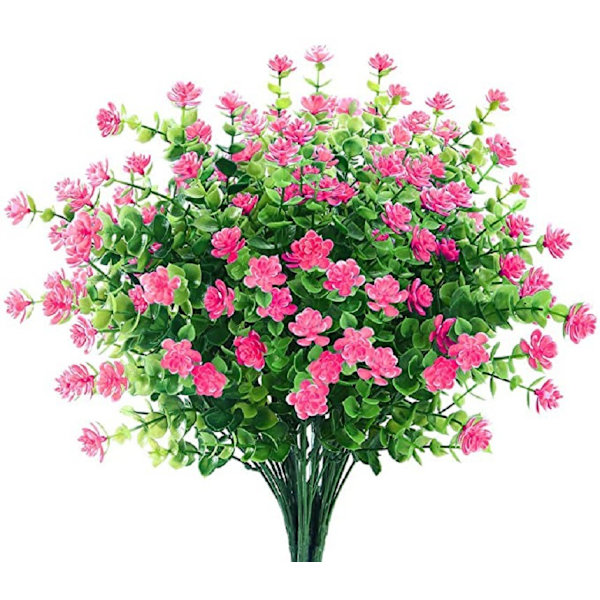 Konstgjorda blommor 4 st konstgjorda blommor eukalyptusbukett grönska växter
