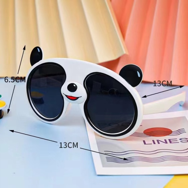 Cartoon Solglasögon Perspektiv Unisex Söt Panda Form UV-skydd Transp