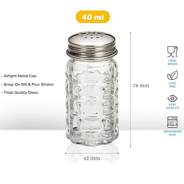 Retro Salt- og peberkværn med rustfrit stål top 7,8*4,2cm
