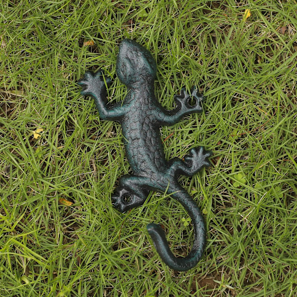Gecko vægmonteret knagerække, jernknager, vintage kraftig design vægkrog - 3 stk., 15 cm