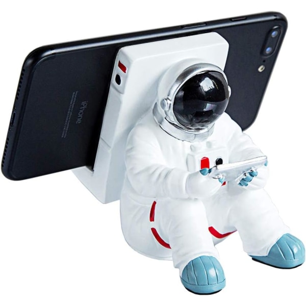 Puhelinteline työpöydälle, luova astronauttimatkapuhelinteline tableteille, puhelintuki, puhelintuki iPhonelle, iPadille, Samsung-puhelimelle (A)