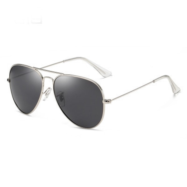 Premium Military Style Classic Aviator solbriller, polariseret 1 sølv stel