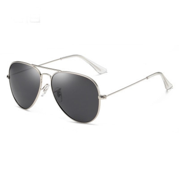 Premium Military Style Classic Aviator Sunglasses, Polarized 1 silver frame