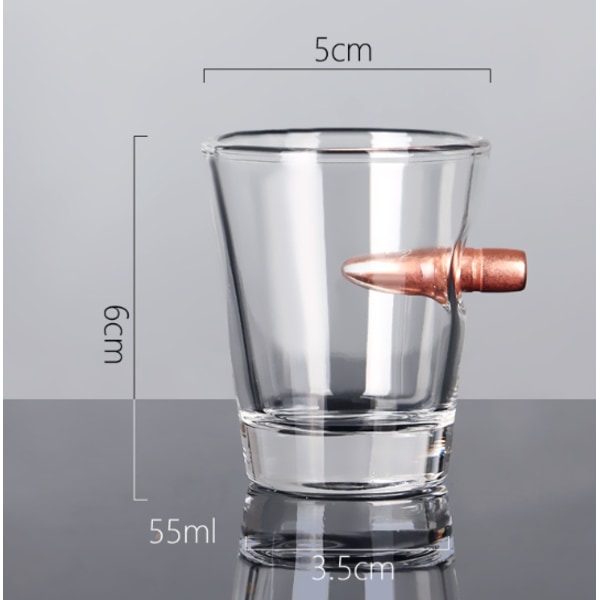 Shotglas med kula design - 2oz | 55ml 5*6cm Klar