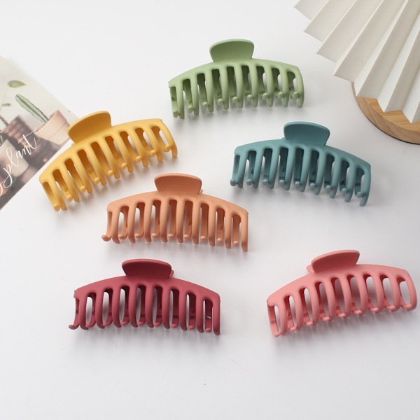 12 stk. store hårklemmer til kvinder, matte banan clips, kraftige klemmer, hår