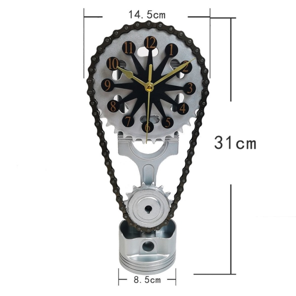 Roterande kugghjulsklocka Industriell Steampunk Vintage Retro Heminredning
