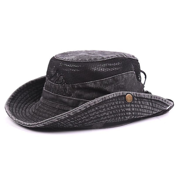 UV-beskyttelse for menn Pustende Quick Dry Fishing Hat - Sammenleggbar Safari Bush