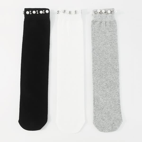 Fleece Sokker Leggings, Sort