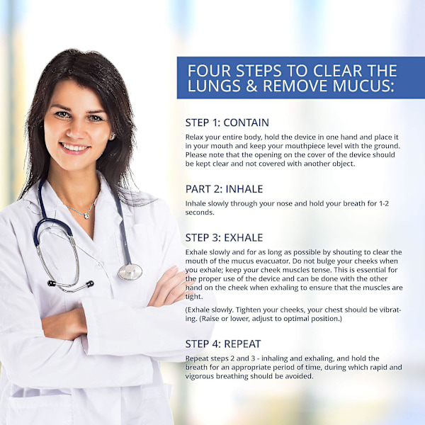 Lung Expansion & Mucus Relief Device - Trusted Open Therapy - Hjälper till att öppna luftvägarna