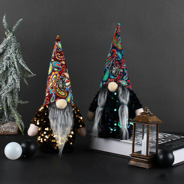 Halloween-dekorasjoner Gnome, 2-pak Halloween-dekorasjoner for Gnome, ornamenter