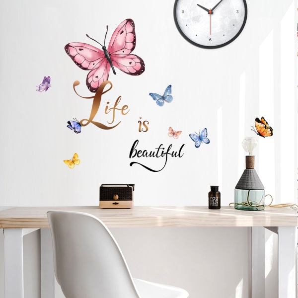 A Set of Lovely Butterflies Wall Stickers Wall Decoration for Living Room B