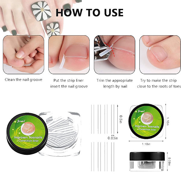 20 st Ingrown Toenail Patch Ingrown Toenail Verktyg  Kvinnor Fot Nagelvård