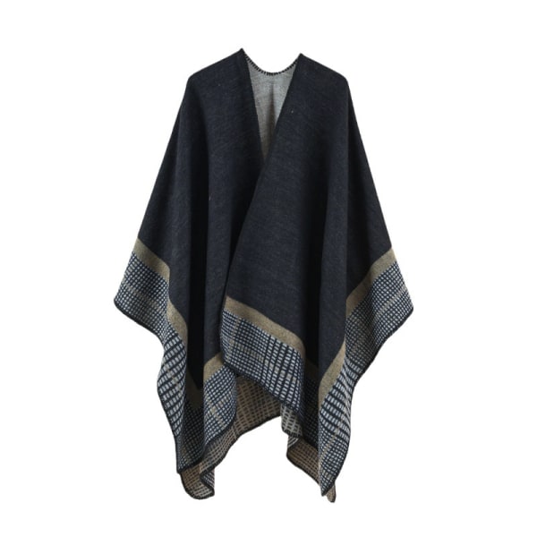 Ponchos för kvinnor, sjalar, wraps, överdimensionerade vinterskor, damknä