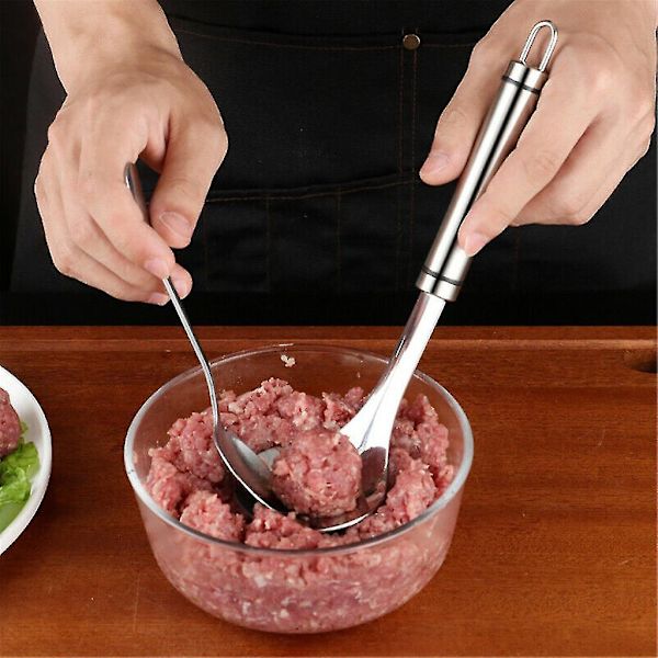 Kødboller Maker Ske Meat Baller Med Elliptisk Lækagehul Køkkenredskaber