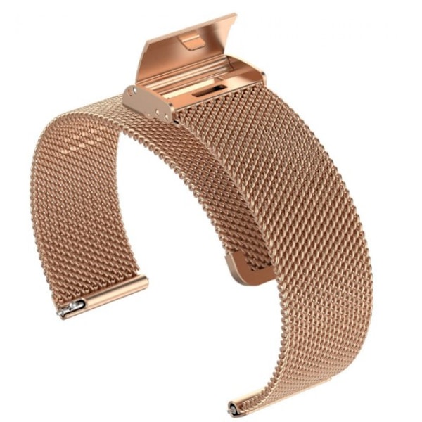 22mm klokkestropp for smartklokke, universell smartklokke i metallstålnett med hurtigutløsning, erstatningsstropper for menn og kvinner (rose gull, 22mm)