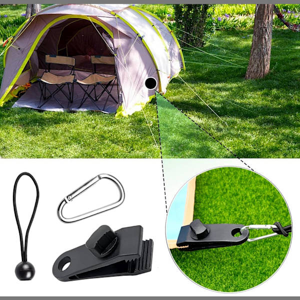 30 st tält presenningklämmor, presenningklämma, kraftig presenningklämma med elastisk spännare, krokodilmunsklämmor för tält, poolskydd, husvagnar