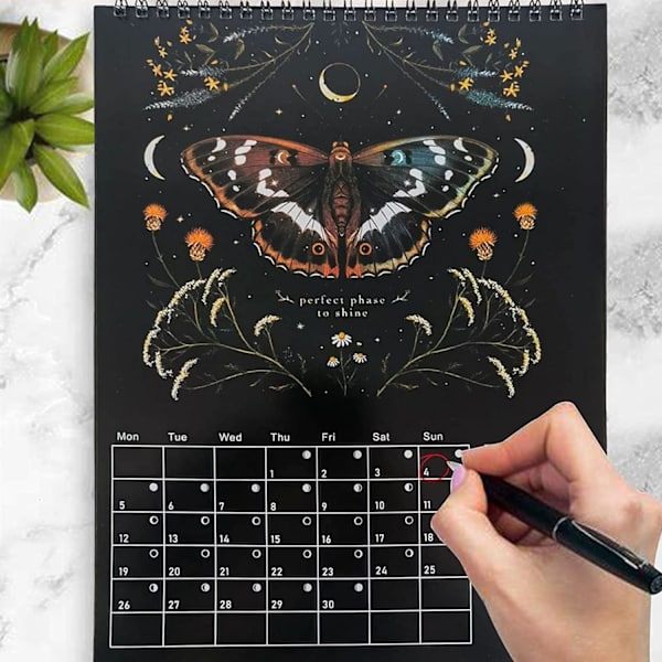 2023 Kalender Mørk Skov Månekalender 2023 Vægkalender Månekalender Stor Balendar
