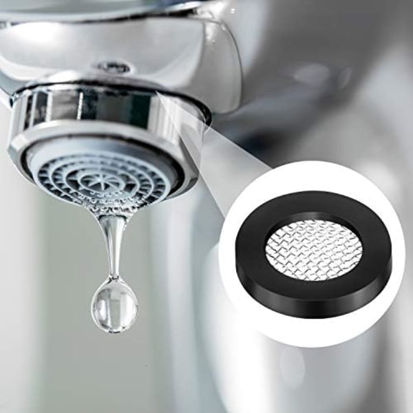 20 stk O-ring pakning dusjhode mesh filter rustfritt stål pakning gummi