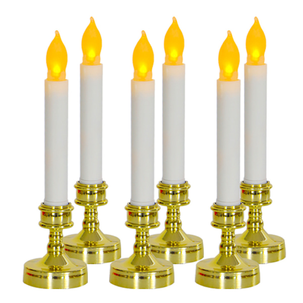 12 st flamlösa fönsterljus, 16,5 cm batteridrivna LED-tejpljus