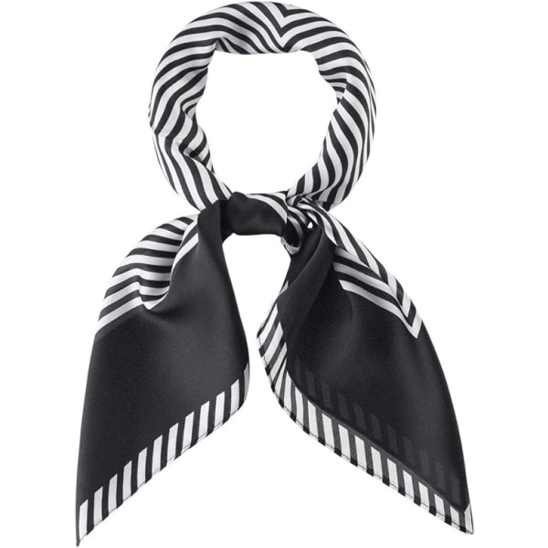 Kvinder Stripe Print Firkantet tørklæder Tørklæde hals Tørklæde halstørklæde pandebånd