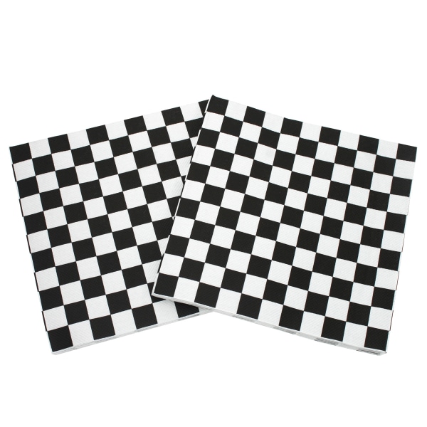 80 stk. Halloween-servietter, sort og hvid, 33*33 cm