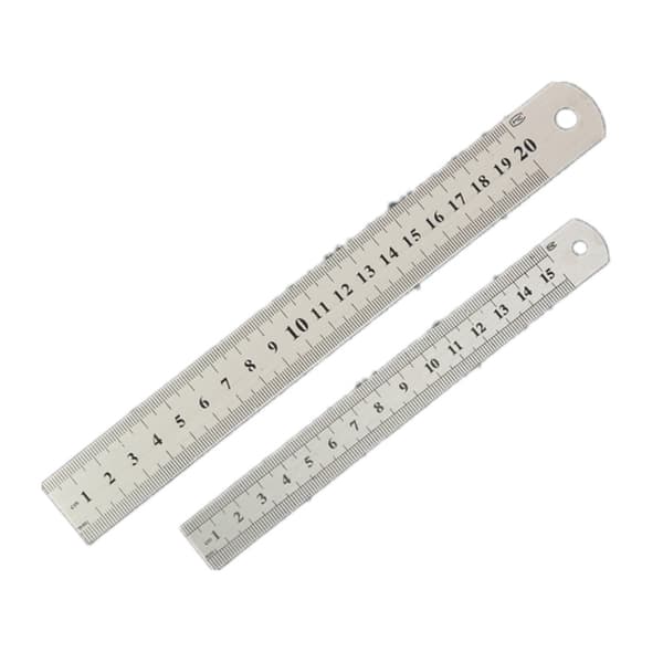 3 stk. lineal 10cm 20cm 30cm lineal værktøj til studerende og kontor (rustfrit stål)