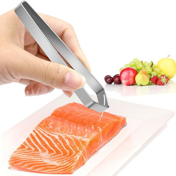 Fiskebens-pincet i rustfrit stål
