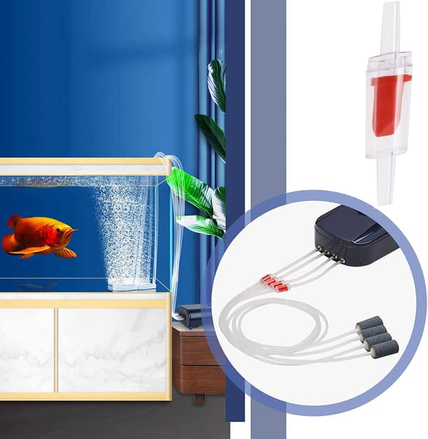 20 st Aquarium Backventil Non-Return Anti-Reflux Akvarier Envägsventil F