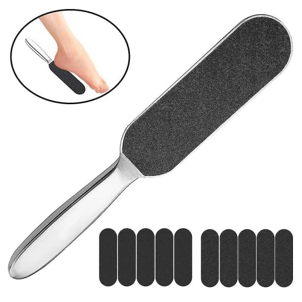Børste Dobbeltsidet rustfrit stål fodskrubber Dobbeltsidet hård hud fil
