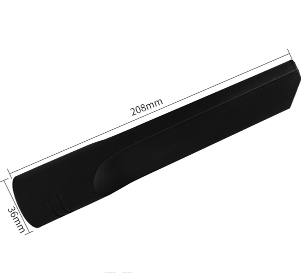 2 stk. Flat sugebørste, sort, 208*36 mm