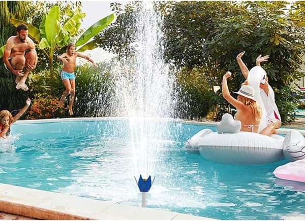 Fontän för ovanjordspool, utomhusdammvattenfall, tillbehör för utomhuspool, vattenfallspoolfontän, ovanjordspool