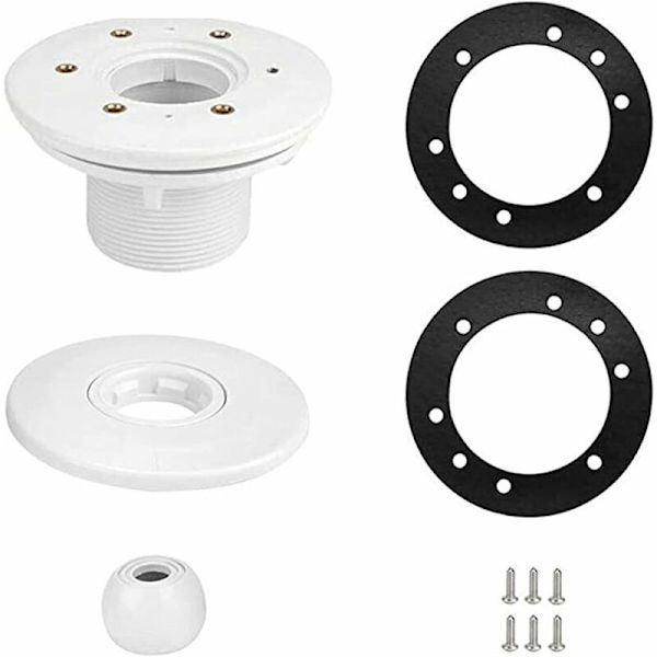 Pool indløbsdyse, indløbsdyse montering erstatning for aluminium swimmingpools, swimmingpools og spa vandudløb, 2,3 x 4,7 x 3 tommer