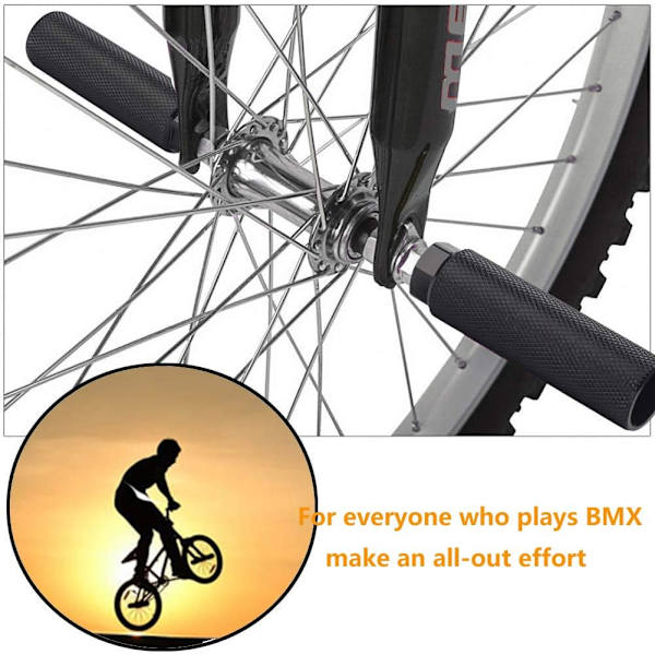1 Pari Liukumatonta Alumiiniseos Pyörän Tapit, BMX Tapit, Sylinterimäinen Jalkatuki