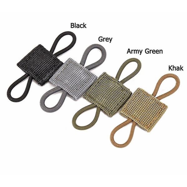 Taktisk Utrustningshållare Clip Webbing Retainer Elastisk Bindningsband Spänne kompatibel Västar Ryggsäckar Väskor (16st)