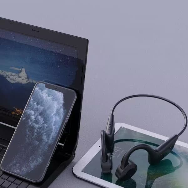 Benledning Åpen-Øre Stereo Bluetooth-Headset med Støydempende Bom