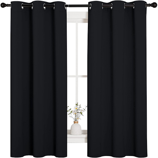 Halloween Pitch Black Solid Termisk Isolerte Grommet Blackout Cu