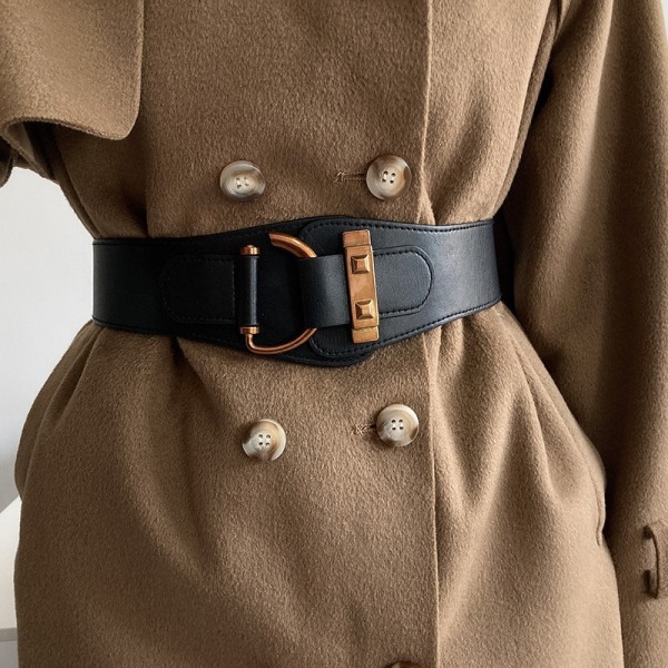 4 st Fashion Elastisk Midjebälte Retro Läder Klänning Midjeband För