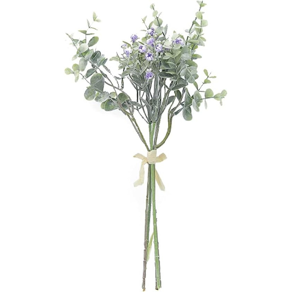 1 stk. Kunstig blomst Simulation Gypsophila Buket Falsk Eucalyptus Blad Ba
