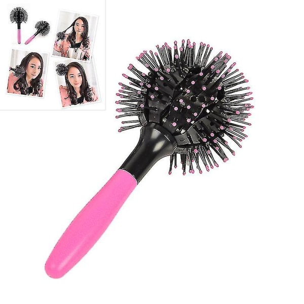 3d Bomb Curl Hårbørste Ball Styling Sfærisk Massasjekam Utfloking Varme