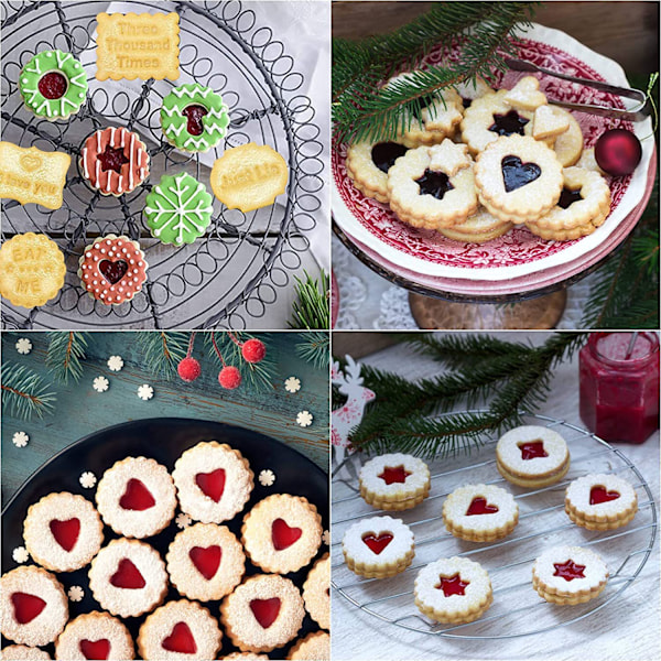 Set med 8 Julkaksmallar i Rostfritt Stål - Kakformar för Pepparkakor, Bakverk, Dekoration