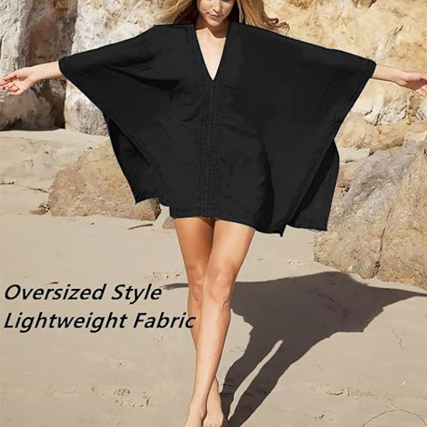 Womens Beach Badetøj Badetøj Bikini Badetøj Oversized Cover Up