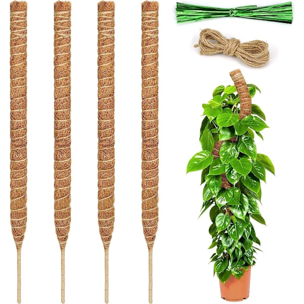Moss Pole Hampa Rep Non-deformerad Robust Lätt att Installera Absorption DIY Böj