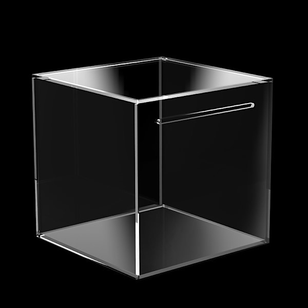 Akryl spargris, transparent spargris, sparbössor för barn som inte öppnas, spargris för vuxna barn flickor pojkar födelsedagspresent - 12×12×12 cm