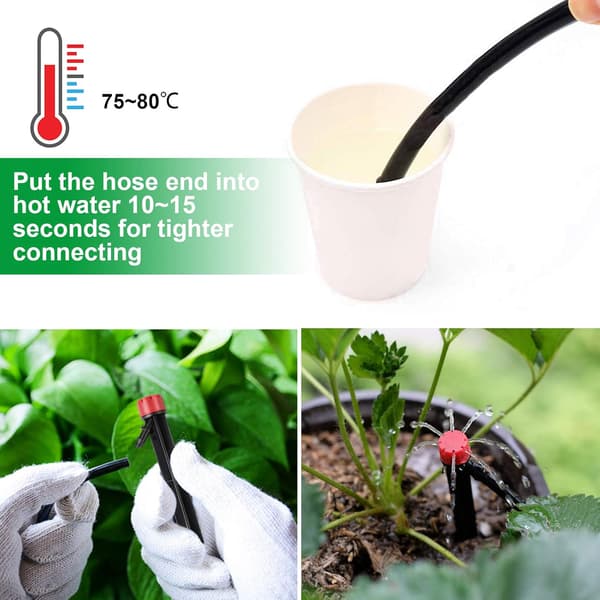 20 st Micro Spray Justerbar 360 Grader 8 Hål Full Cirkel Mönster Vatten