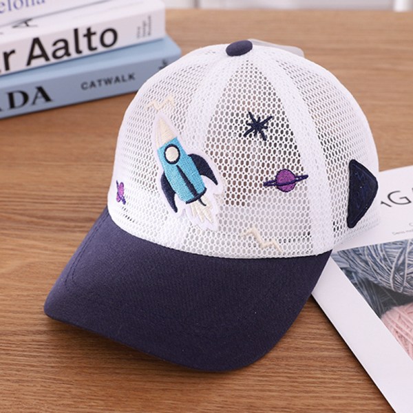 Barn Sommar Andas Utomhus Barn Cartoon Star Rocket Baseball Cap Su