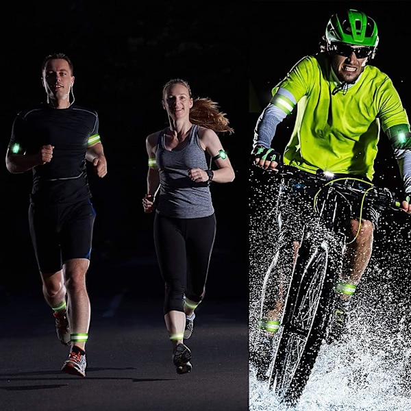 Reflekterende sikkerhetsarmbånd - Høy synlighet for sykling og jogging