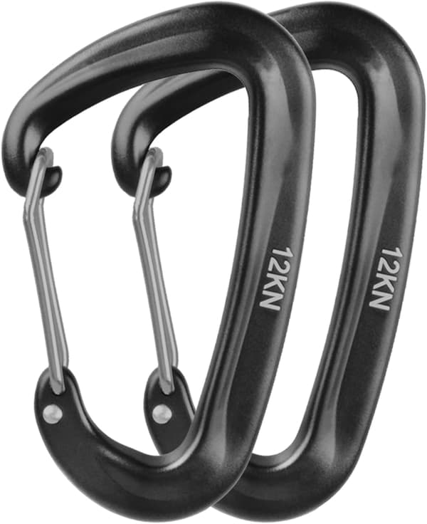 Nøkkelringkarabiner 12kN Små Karabinkroker Klips Multifunksjonell L