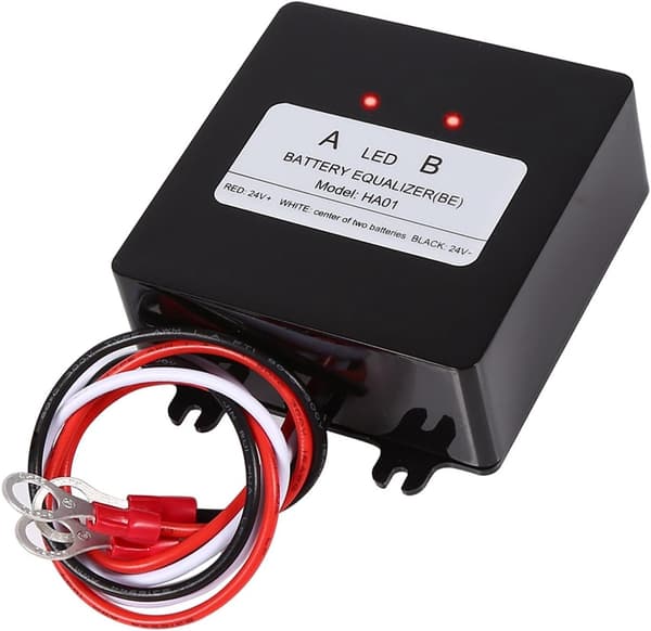 Batteri Equalizer, HA01 Batteri Equalizer 2x12V Batteri Equalizer Solar Batteri Balancer kompatibel Blysyre Batteri Oplader