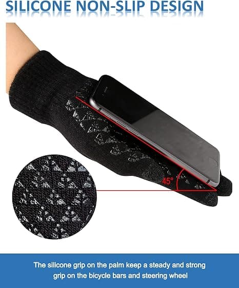 Vinterhandsker til mænd og kvinder, opgraderede touch screen anti-slip varme