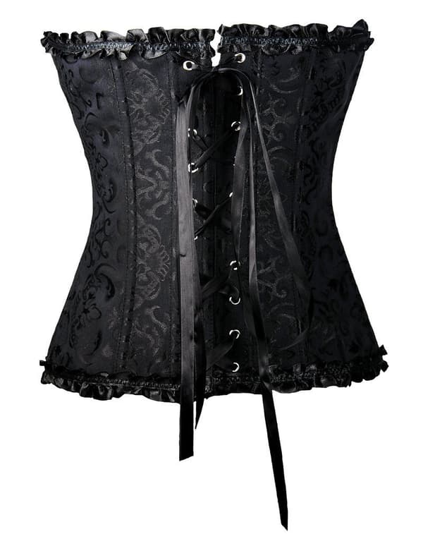 Underbust korsetter for kvinner Bustier Stripe Plus Size Black XL